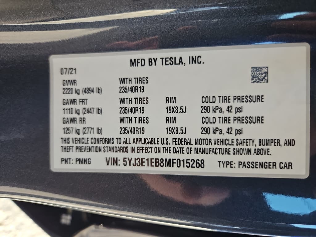 2021 Tesla Model 3 view 24