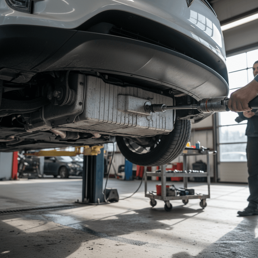 Tesla Model X driving on the highway, illustrating everyday use and maintenance needs