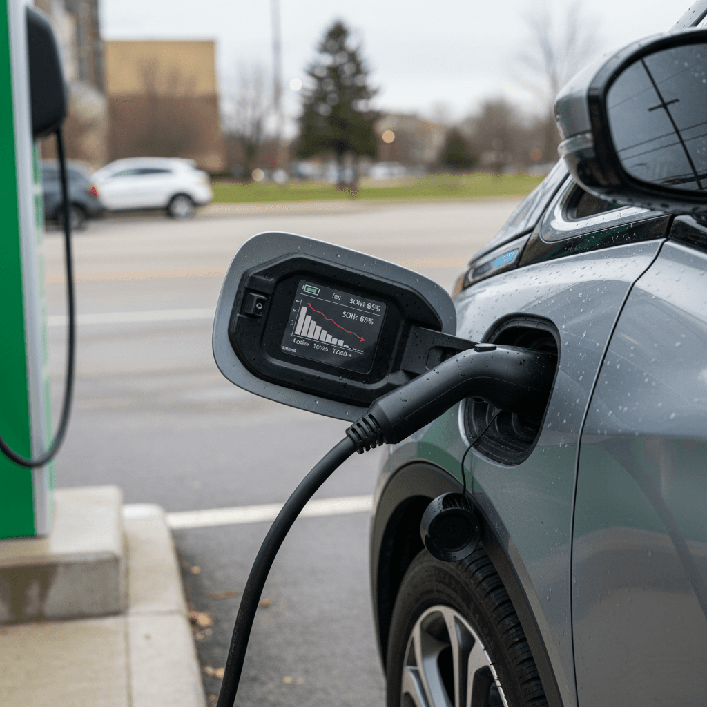 Chevy Bolt EV dashboard showing battery and range display